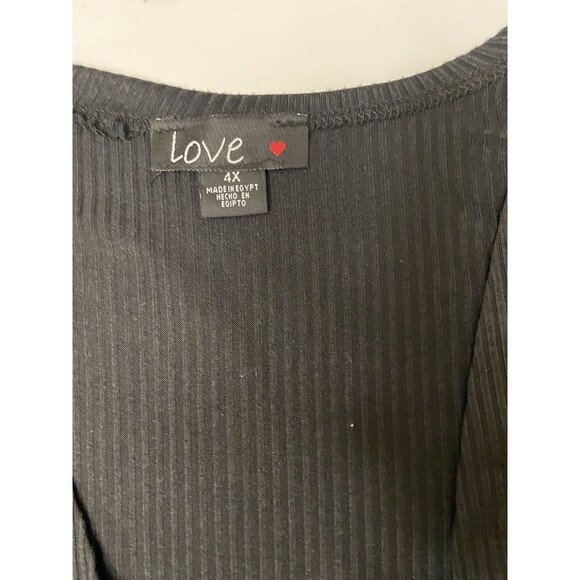 Topshop Women's Black Long Cardigan Open Front Size 4X - Picture 4 of 8